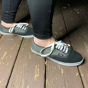 Vans low tops black/gray/white authentic, women's size 7.5